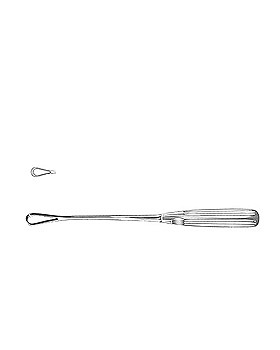 Uteruskrette, 26cm, stumpf, starr, Figur 00, Allgaier Instrumente, medishop.de