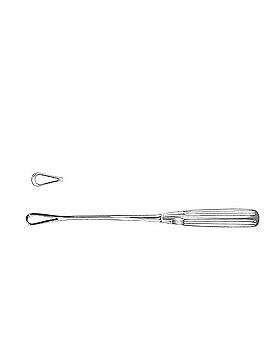 Uteruskrette, 26cm, stumpf, starr, Figur 1, Allgaier Instrumente, medishop.de
