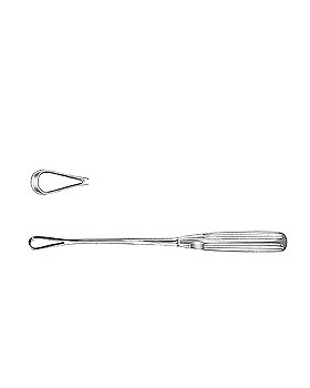 Uteruskrette, 26cm, stumpf, starr, Figur 5, Allgaier Instrumente, medishop.de