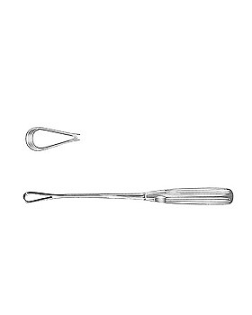 Uteruskrette, 26cm, stumpf, starr, Figur 6, Allgaier Instrumente, medishop.de