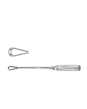 Uteruskrette, 26cm, stumpf, starr, Figur 7, Allgaier Instrumente, medishop.de