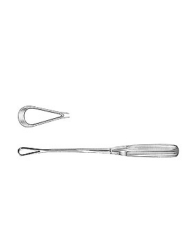 Uteruskrette, 26cm, stumpf, starr, Figur 8, Allgaier Instrumente, medishop.de