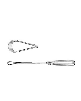 Uterusk�rette, 26cm, stumpf, starr,  Figur 12, Allgaier Instrumente, medishop.de