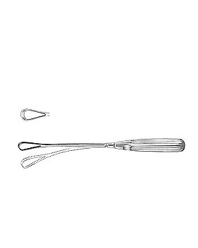 Uterusk�rette, 26cm, stumpf, biegsam, Figur 3, Allgaier Instrumente, medishop.de