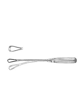 Uteruskürette, 26cm, stumpf, biegsam, Figur 4, Allgaier Instrumente, medishop.de