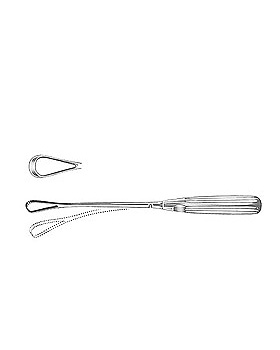 Uterusk�rette, 26cm, stumpf, biegsam, Figur 5, Allgaier Instrumente, medishop.de