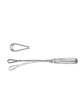 Uterusk�rette, 26cm, stumpf, biegsam, Figur 7, Allgaier Instrumente, medishop.de