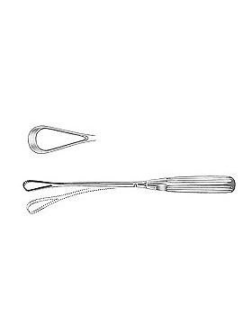Uteruskürette, 26cm, stumpf, biegsam, Figur 8, Allgaier Instrumente, medishop.de