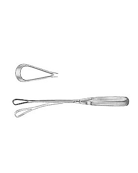 Uterusk�rette, 26cm, stumpf, biegsam, Figur 9, Allgaier Instrumente, medishop.de