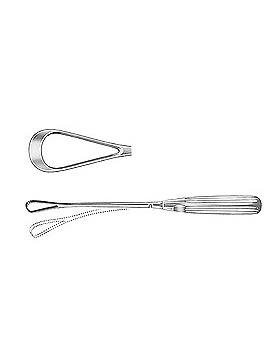 Uteruskrette, 26cm, stumpf, biegsam, Figur 12, Allgaier Instrumente, medishop.de