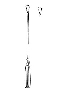 Uteruskrette, 31cm, stumpf, starr, Figur 1, Allgaier Instrumente, medishop.de