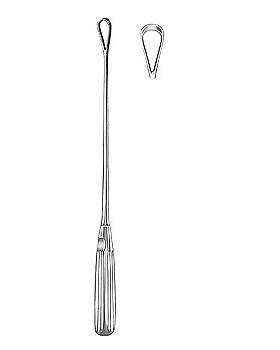 Uteruskrette, 31cm, stumpf, starr, Figur 4, Allgaier Instrumente, medishop.de