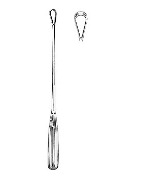 Uteruskrette, 31cm, stumpf, starr, Figur 5, Allgaier Instrumente, medishop.de