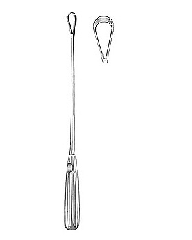 Uteruskrette, 31cm, stumpf, starr, Figur 6, Allgaier Instrumente, medishop.de