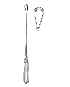 Uteruskürette, 31cm, stumpf, starr, Figur 9, Allgaier Instrumente, medishop.de