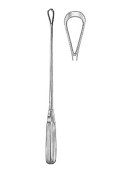Uteruskrette, 31cm, stumpf, starr, Figur 10, Allgaier Instrumente, medishop.de