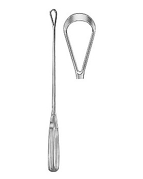 Uteruskrette, 31cm, stumpf, starr, Figur 14, Allgaier Instrumente, medishop.de