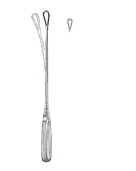 Uteruskrette, 31cm, stumpf, biegsam, Figur 00, Allgaier Instrumente, medishop.de