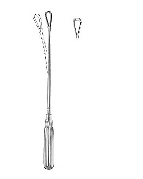 Uteruskrette, 31cm, stumpf, biegsam, Figur 2, Allgaier Instrumente, medishop.de