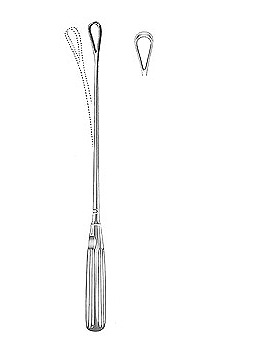 Uteruskrette, 31cm, stumpf, biegsam, Figur  3, Allgaier Instrumente, medishop.de