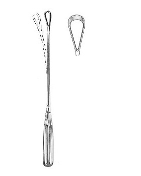 Uteruskürette, 31cm, stumpf, biegsam, Figur 8, Allgaier Instrumente, medishop.de