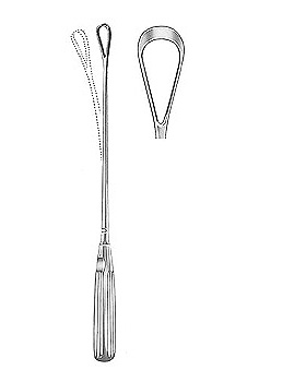 Uteruskrette, 31cm, stumpf, biegsam, Figur 11, Allgaier Instrumente, medishop.de