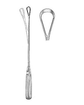 Uteruskrette, 31cm, stumpf, biegsam, Figur 13, Allgaier Instrumente, medishop.de