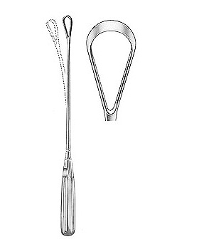 Uteruskrette, 31cm, stumpf, biegsam, Figur 15, Allgaier Instrumente, medishop.de
