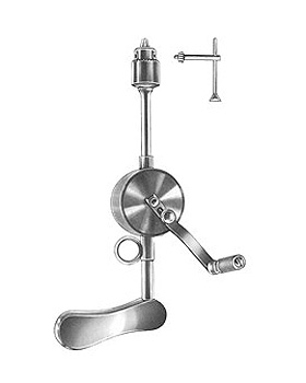 Handbohrapparat, mit Dreibackenspann- futter und verstellbarem Griff, Allgaier Instrumente, medishop.de