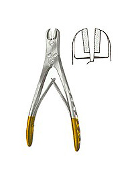 Drahtkneifzange, TC-Schneiden, 22cm, fr Drhte bis max. 2,5mm, Allgaier Instrumente, medishop.de