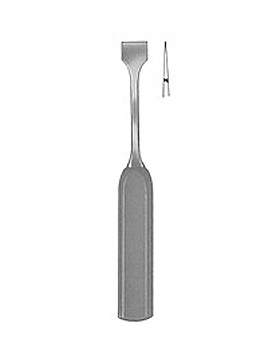 LEXER, Flachmeissel, 22cm, 10mm breit, mit sterilisierbarem Fibergriff, Allgaier Instrumente, medishop.de