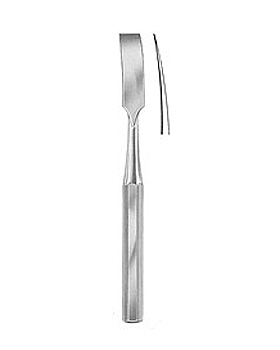 HIBBS, Osteotom, 24cm, 6mm breit, gebogen, Allgaier Instrumente, medishop.de