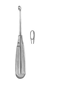 SCHEDE, scharfer L�ffel, 17cm, Figur 1, Allgaier Instrumente, medishop.de