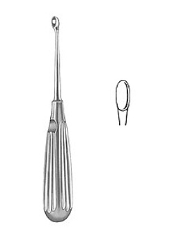 SCHEDE, scharfer L�ffel, 17cm, Figur 2, Allgaier Instrumente, medishop.de