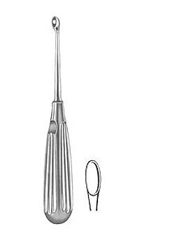 SCHEDE, scharfer L�ffel, 17cm, Figur 3, Allgaier Instrumente, medishop.de