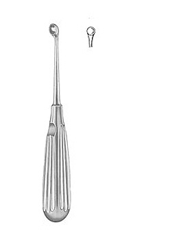 BRUNS, scharfer Löffel, 17cm, Figur 000, Allgaier Instrumente, medishop.de