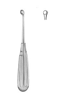 BRUNS, scharfer Löffel, 17cm, Figur 00, Allgaier Instrumente, medishop.de