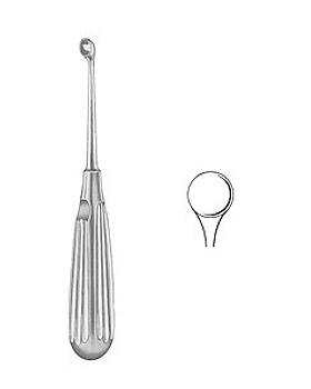 BRUNS, scharfer L�ffel, 17cm, Figur 4, Allgaier Instrumente, medishop.de