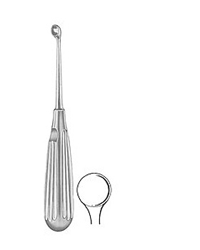 BRUNS, scharfer L�ffel, 17cm, Figur 5, Allgaier Instrumente, medishop.de