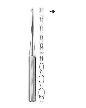 BRUNS, scharfer Lffel, 23cm, Figur 000 Massivheft, Allgaier Instrumente, medishop.de