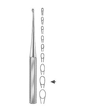 BRUNS, scharfer Lffel, 23cm, Figur 5, Massivheft, Allgaier Instrumente, medishop.de