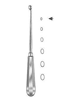 SIMON, scharfer Lffel, 24cm, Figur 1, Allgaier Instrumente, medishop.de