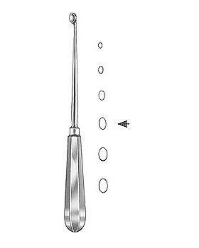 SIMON, scharfer L�ffel, 24cm, Figur 4, Allgaier Instrumente, medishop.de