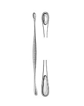 VOLKMANN, scharfer Lffel, doppelt, 17cm, oval/oval, Allgaier Instrumente, medishop.de