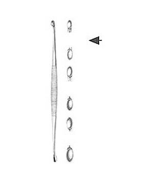 WILLIGER, scharfer Lffel, doppelt, 13,5cm, Figur 00/0, Allgaier Instrumente, medishop.de