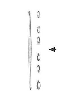 WILLIGER, scharfer Lffel, doppelt, 13,5cm, Figur 0/1, Allgaier Instrumente, medishop.de