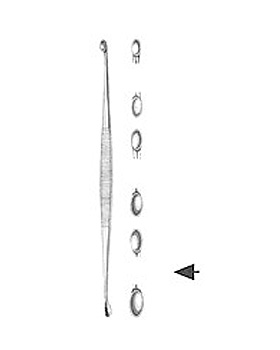 WILLIGER, scharfer Lffel, doppelt 13,5cm, Figur 1/2, Allgaier Instrumente, medishop.de