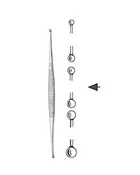 MARTINI, scharfer Lffel,  doppelt, 13,5cm, Figur 0/1, Allgaier Instrumente, medishop.de