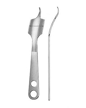 HOHMANN, Knochenhebel, 24cm, 43mm breit, st�rker gebogen, Allgaier Instrumente, medishop.de