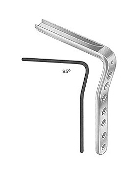 Kondylenplatte, 95 Grad, Klingenlnge 80mm 9 Loch, Allgaier Instrumente, medishop.de